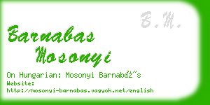 barnabas mosonyi business card